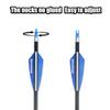 BOWSOUL 30inch Hunting Carbon Archery Arrows with 2.75 High Hardness Vanes Spine 400 for Compound Bow and Recurve Bow (Blue White) view 3