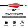 BOWSOUL 30inch Hunting Carbon Archery Arrows with 2.75 High Hardness Vanes Spine 400 for Compound Bow and Recurve Bow (Red White&Broadheads) view 2