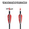 BOWSOUL 30inch Hunting Carbon Archery Arrows with 2.75 High Hardness Vanes Spine 400 for Compound Bow and Recurve Bow (Red White&Broadheads) view 4