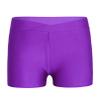 YONGHS Kids Girls Dance Shorts V-Front Waistband Sports Yoga Athletic Bottoms Gymnastics Boy-Cut Booty Shorts Purple 13-14 Years view 1