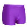 YONGHS Kids Girls Dance Shorts V-Front Waistband Sports Yoga Athletic Bottoms Gymnastics Boy-Cut Booty Shorts Purple 13-14 Years view 2