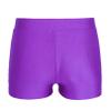 YONGHS Kids Girls Dance Shorts V-Front Waistband Sports Yoga Athletic Bottoms Gymnastics Boy-Cut Booty Shorts Purple 13-14 Years view 3
