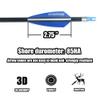BOWSOUL 30inch Hunting Carbon Archery Arrows with 2.75 High Hardness Vanes Spine 400 for Compound Bow and Recurve Bow (Blue White&Broadheads) view 3