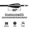 BOWSOUL 30inch Hunting Carbon Archery Arrows with 2.75 High Hardness Vanes Spine 400 for Compound Bow and Recurve Bow (Black White&Broadheads) view 2