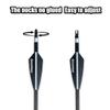 BOWSOUL 30inch Hunting Carbon Archery Arrows with 2.75 High Hardness Vanes Spine 400 for Compound Bow and Recurve Bow (Black White&Broadheads) view 3