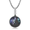 925 Sterling Silver Snowflake/Tombstone Pendant Necklace for Women, Costume Dress Up Necklace for Christmas/Halloween Black view 1