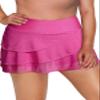 Aleumdr Plus Size Women's Swimdress Ruffle Swim Skirt Bikini Bottom High Waist Built-in Swim Bottoms Rose 18 Plus view 1