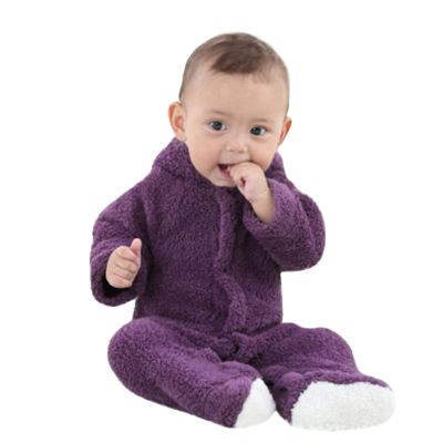 Easter Outfits for Baby Boy Newborn Baby Long Sleeve Animal Style Thick Warm Climbing Romper (Purple, 0-3 Months)