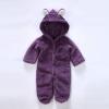 Easter Outfits for Baby Boy Newborn Baby Long Sleeve Animal Style Thick Warm Climbing Romper (Purple, 0-3 Months) view 3