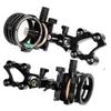 HNZMDY Archery 5 Pin Bow Sights Compound Bow Sight 0.019'' Optical Fiber CNC Aluminum Micro-Adjust Bow Sight with 4x/6x/8x Lens for Left-Handed and Right-Handed Universal (Short, Bow Sight+8X Lens) view 2