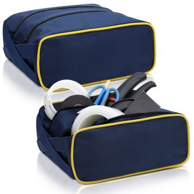 Oudain 1 Pcs Hockey Tape Accessory Bag Large Capacity Bag with Double Zipper for Tape Wax Scissors Repair Kit Office Hockey Supplies