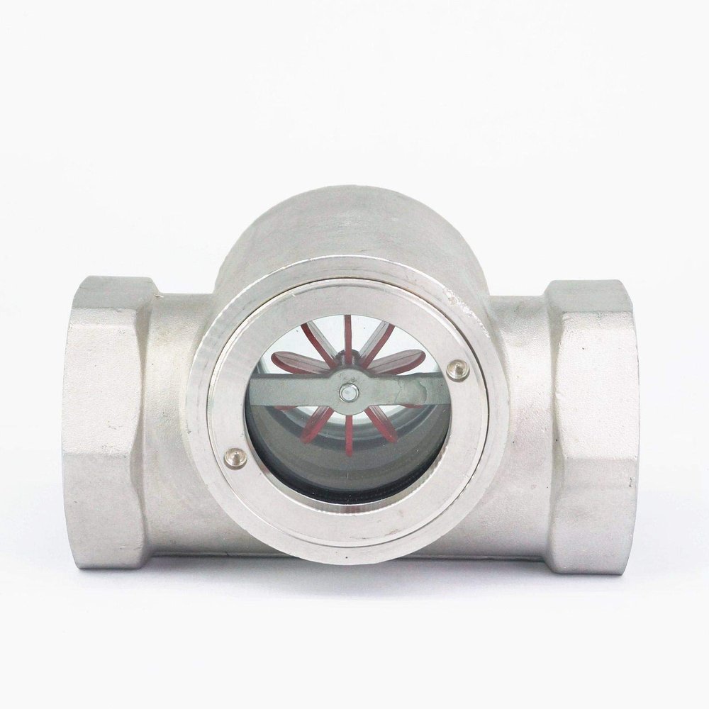 2 BSP Female SS304 Stainless Steel Window Sight Flow Indicator with Impeller