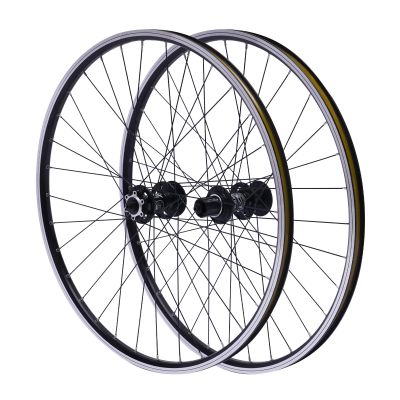 27.5 Inch Bicycle Mountain Bike Wheel Set, Aluminum Alloy Rim Disc Brake MTB Wheelset, Quick Release Front Back Wheels Black Bike Wheels