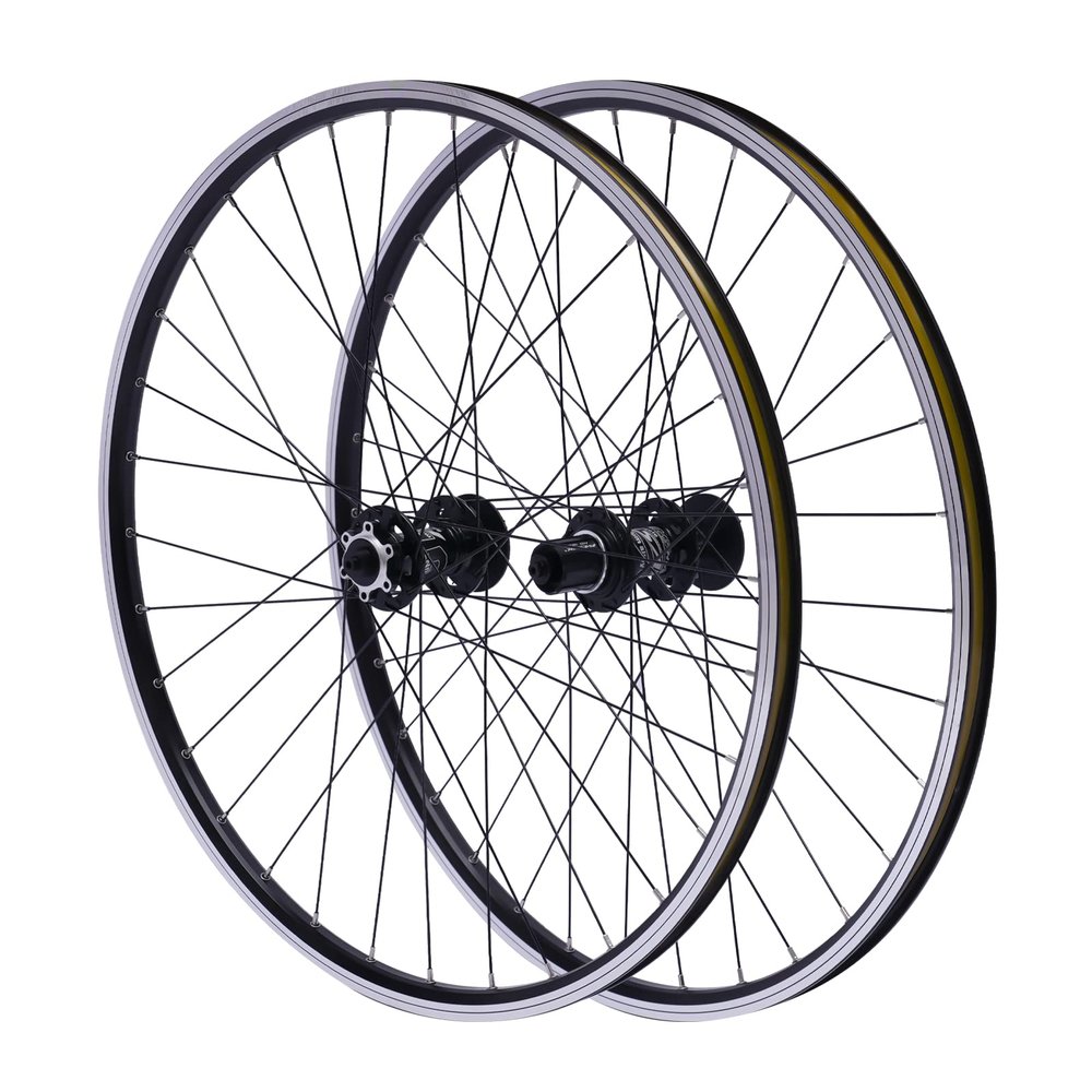 27.5 Inch Bicycle Mountain Bike Wheel Set, Aluminum Alloy Rim Disc Brake MTB Wheelset, Quick Release Front Back Wheels Black Bike Wheels