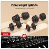 Adjustable Weights Dumbbells Set, Free Weights Workout Equipment Used as Barbell/Kettlebells/Push up Stand, Fitness Workout Equipment for Home Gym for Youth,Women/Men, 30lb (15lb*2) view 3