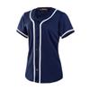 EALER BJW80 Womens Button Down Baseball Jersey, Blank Softball Team Uniform, Hip Hop Hipster Plain Tshirts Short Sleeve Active Tee Shirts Navy view 1