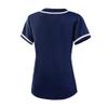 EALER BJW80 Womens Button Down Baseball Jersey, Blank Softball Team Uniform, Hip Hop Hipster Plain Tshirts Short Sleeve Active Tee Shirts Navy view 2