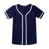 EALER BJW80 Womens Button Down Baseball Jersey, Blank Softball Team Uniform, Hip Hop Hipster Plain Tshirts Short Sleeve Active Tee Shirts Navy view 4