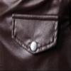 Maiyifu-GJ Men Faux Leather Motorcycle Jacket Retro Notched Lapel Pu Biker Coat Asymmetric Zipper Slim Outwear Overcoat (Brown,XX-Large) view 4