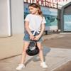 Arshiner Girls Summer Short Sleeve T Shirts Kid Girls Front Knot Shirts Solid White Tee Tops Size 5-6 Years view 4