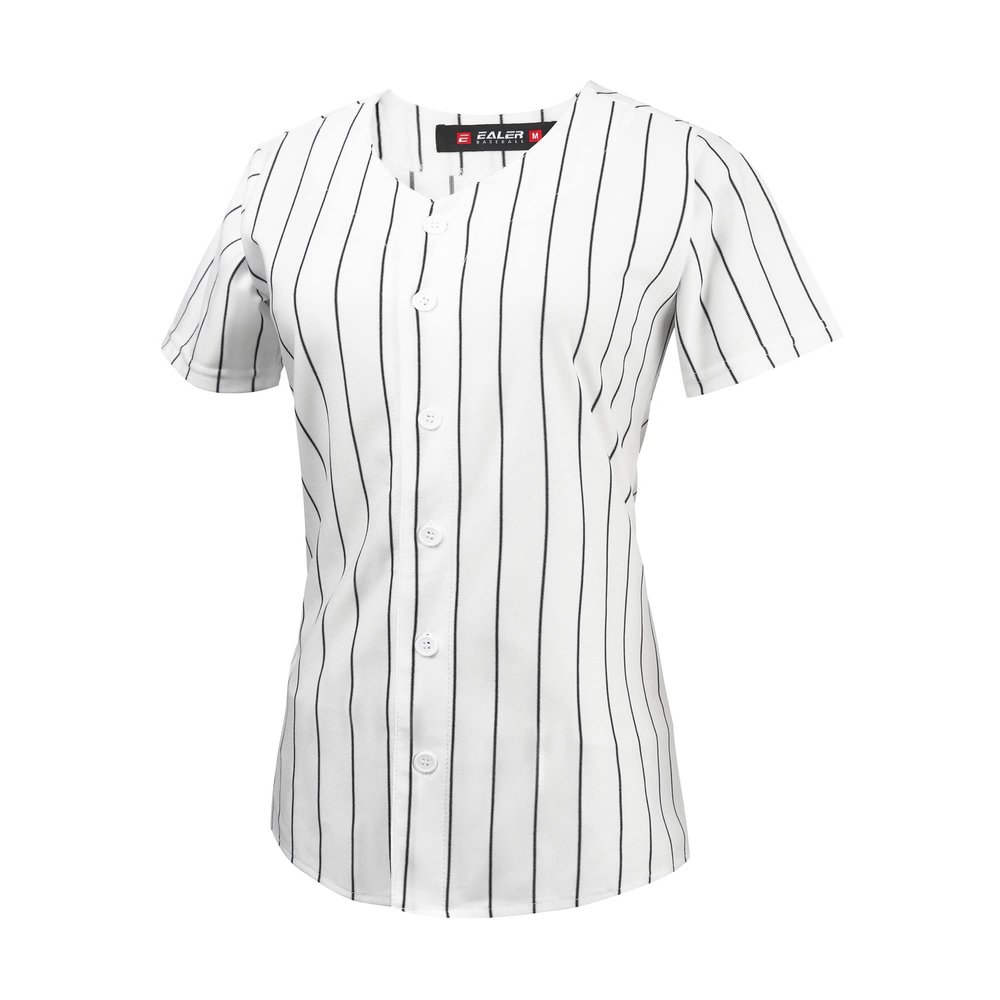 EALER BJW80 Womens Button Down Baseball Jersey, Blank Softball Team Uniform, Hip Hop Hipster Plain Tshirts Short Sleeve Active Tee Shirts