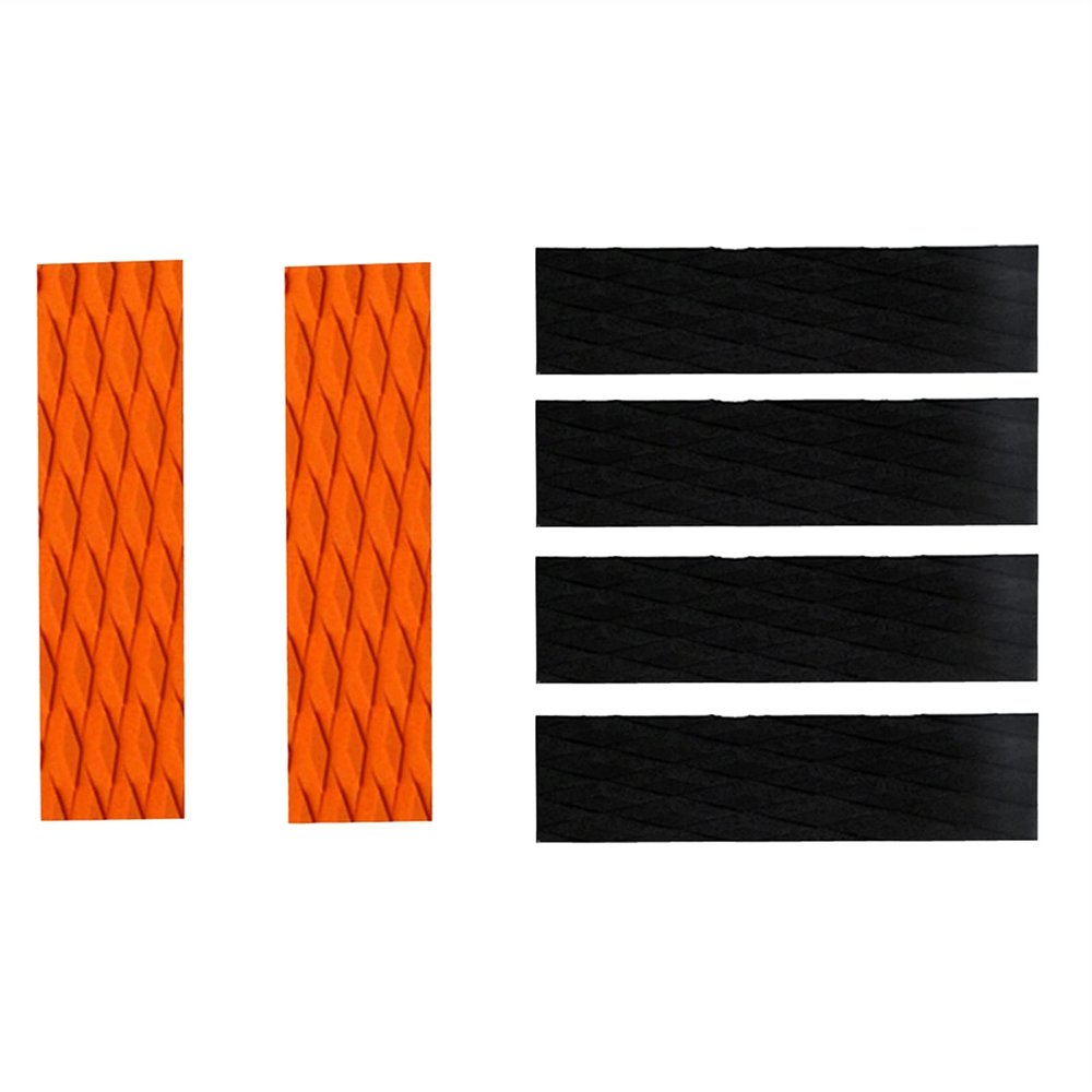 6 Pcs Non-Slip Diamond Grooved EVA Surfboard Pad Skimboard Traction Pads Tail Pads Bar Grip Mat