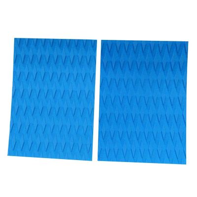 2 Pieces EVA Surfboard Traction Pads Surf Deck Grip Anti Slip Traction Pads for Kiteboard Bodyboard Longboard (Color : Grey)