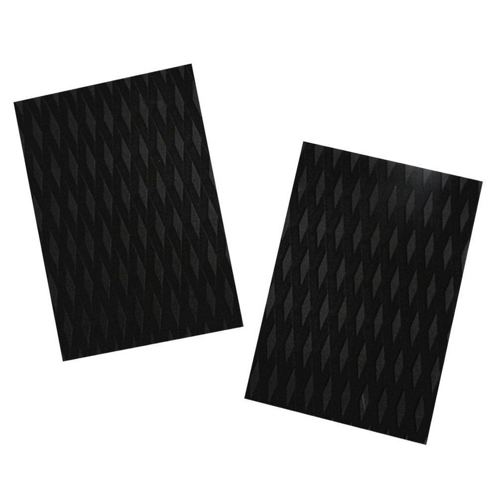 2 Pieces Anti-Slip Traction Pad Surfboard Tail Pad Surf SUP Deck Grip for Surfboard Kiteboard (Color : Black)