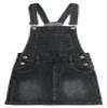 KIDSCOOL SPACE Baby Girls Skirt,Ripped Soft Strechy Denim Girls Summer Overalls Dress,Black,12-18 Months view 1