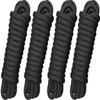 FRM BOARDS Dock Lines: 1/2" x 20' Double Braid Nylon Boat Dock Lines, Premium Boat Ropes for Docking with 12" Loop, Marine-Grade Boat Ropes, Black Marine Rope Boat Lines, 4 Pack Dock Lines for Boats view 1