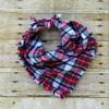 Christmas Dog Bandana Red Plaid Buffalo, Dog Pet Neckwear Scarves Flannel Bandana, Christmas Bandana, Dog Handkerchief, Pet Accessories (Neck Sizes 8" - 26") (X-Large) view 1