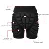 Blaward Protective Padded Shorts, 3D Protection Hip Butt Protector Snowboarding Padded Short Pants for Men Women Youth Ski Black view 3