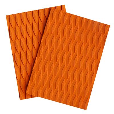 2 Pcs Ultralight Anti-Slip Traction Mat EVA Surfboard Traction Pads Deck Grip Skimboard Tails Pad Kiteboard Accessory (Color : Orange)