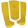2set Surfboard Traction Pad Resistant Adhesive EVA Grip Surf Deck Tail Pads Three-Piece Black/Yellow view 2