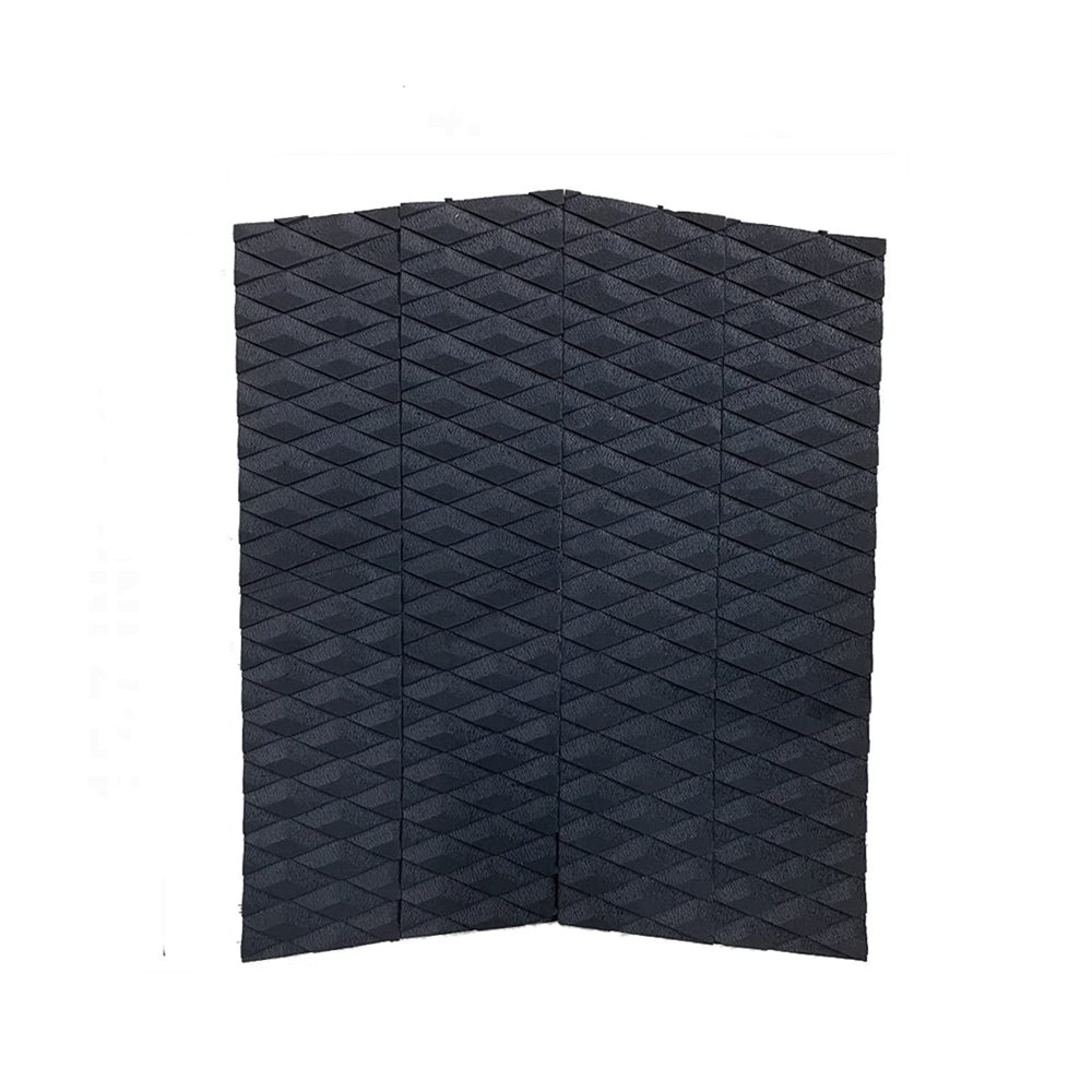 Black 4-Pieces EVA Foam Surfboard Traction Pad Anti-Slip Adhesive Surf Deck Pad Front Grips Surfing Accessories (Color : D)