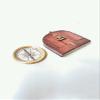 Antique Nautical Engraved Brass Compass with Brown Leather Case Directional Maritime Navigational Pocket Compass Tool for Hiking Trekking Travelling & Camping by NOBLE METAL STORE view 3