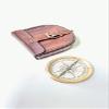 Antique Nautical Engraved Brass Compass with Brown Leather Case Directional Maritime Navigational Pocket Compass Tool for Hiking Trekking Travelling & Camping by NOBLE METAL STORE view 4
