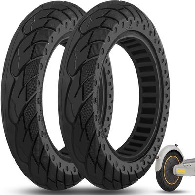 Felixstory 10x2.5 Inch Solid Tire, Fit for 60/70-6.5 Original Tire, Fit for Hiboy S2 MAX/MAX Pro/ max3 NAVEE S65C OKAI EA10/ ES520B Hover-1 Alpha ESKUTE MAX Zero 10/ 10x Electric Scooter, Black 2pcs