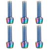 6 Pieces Bike Stem Bolts Steel Alloy M5x18mm CNC Bicycle Handlebar Screw Replacement Hex Socket Screw Stem Parts Colorful view 1