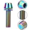 6 Pieces Bike Stem Bolts Steel Alloy M5x18mm CNC Bicycle Handlebar Screw Replacement Hex Socket Screw Stem Parts Colorful view 3