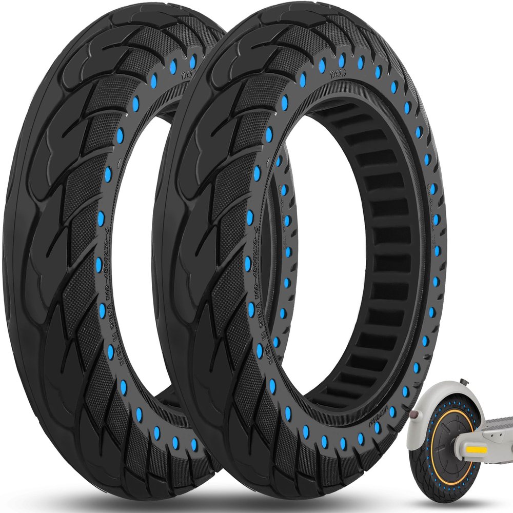 Felixstory 60/70-6.5 10X2.5 Inch Scooter Tire Fit for Ninebot Max G30P G30LP G2 G30D F40I, Gotrax G MAX, Hiboy S2 MAX/ Max3, Hover-1 Alpha, Zero 10 10X, OKAI ES520B Electric Scooter Wheel, Blue 2pcs