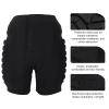 Blaward Protective Padded Shorts, 3D Protection Hip Butt Protector Snowboarding Padded Short Pants for Men Women Youth Ski Black view 4
