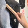 Large Climbing Brush Bouldering Brush with Thick Boar Hair, Indoor Climbing Brush Wooden Handle, Outdoor Rock Climbing, Chalk Brush with Natural Boar Hair, Climbing Gear, Bristle Cut on Angle view 2
