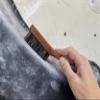 Climbing Brush Bouldering Brush with Thick Boar Hair, Indoor Climbing Brush Wooden Handle, Outdoor Rock Climbing, Chalk Brush with Natural Boar Hair, Climbing Gear Accessory, Bristle Cut on Angle view 2