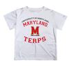 University of Maryland Terrapins Game Day White Short Sleeve Tee Shirt- Boys' Classic Graphic Tees and Crew Neck T-Shirts Soft Fabric for Infants, Toddlers, and Young Boys - 100% Polyester view 1
