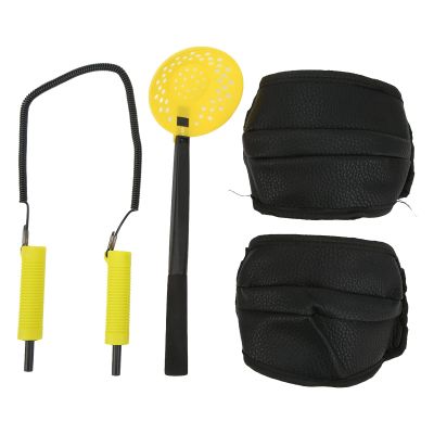 Ice Spearing Equipment Kit, Ice Fishing Spoon Ice Picks Set Ice Fishing Skimmer Scoop Ice Picks Knee Pads Set Winter Outdoor Fishing Protective Equipment