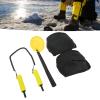 Ice Spearing Equipment Kit, Ice Fishing Spoon Ice Picks Set Ice Fishing Skimmer Scoop Ice Picks Knee Pads Set Winter Outdoor Fishing Protective Equipment view 2