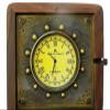 Antique Brass Nautical Compass Wooden Desk Compass with Clock Gift Desk Pocket Compass Christmas view 3