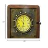 Antique Brass Nautical Compass Wooden Desk Compass with Clock Gift Desk Pocket Compass Christmas view 4