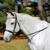 Equinavia Valkyrie Wide Noseband Hunter Bridle with Reins - Chocolate Brown - Horse view 1